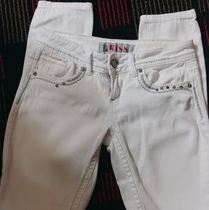 White 1st Kiss Jeans